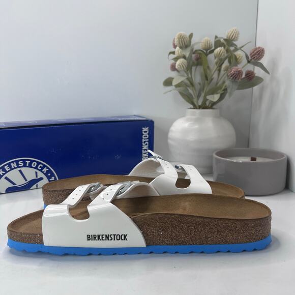 Birkenstock Ibiza Patent Leather White Narrow 1000570 Women 11/Men 9/EU 42 NWB - Picture 7 of 10